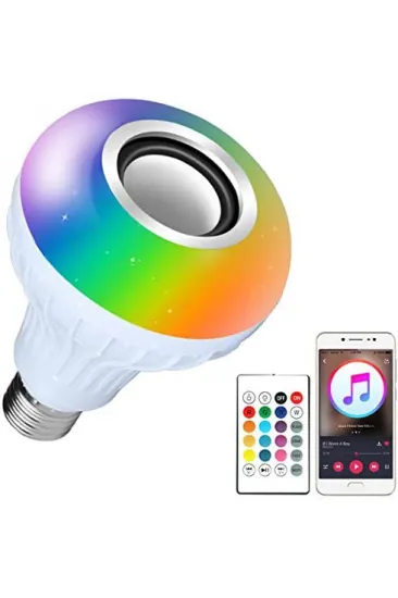 Bluetooth Hoparlör Akıllı Led Ampul Lamba (5637) Bluetooth Hoparlör Akıllı Led Ampul Lamba (5637)