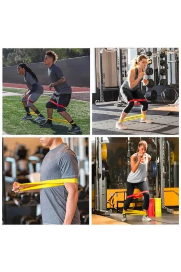 5li Egzersiz Direnç Bant Seti Pilates Crossfit Ekipmanları (5637) 5li Egzersiz Direnç Bant Seti Pilates Crossfit Ekipmanları (5637)