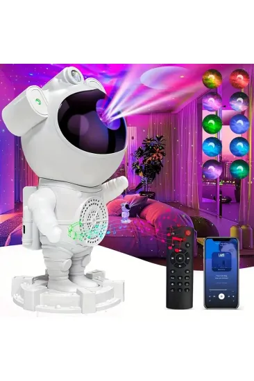 Astronot Gece Lambası Projektör Bluetooth Hoparlör Uzaktan Kumandalı (5637) Astronot Gece Lambası Projektör Bluetooth Hoparlör Uzaktan Kumandalı (5637)