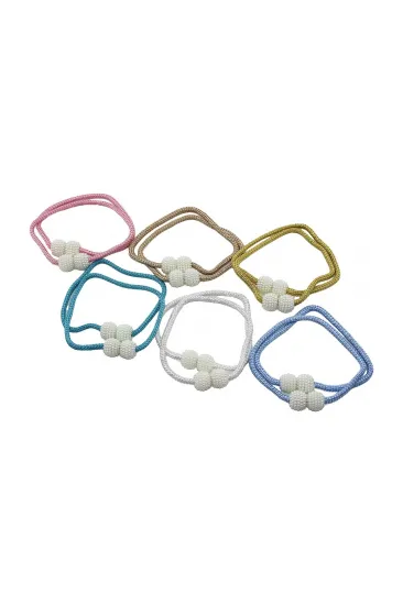 2PCS BONCUK TOPLU - MIKNATISLI RENKLİ PERDE İPİ (5637) 2PCS BONCUK TOPLU - MIKNATISLI RENKLİ PERDE İPİ (5637)