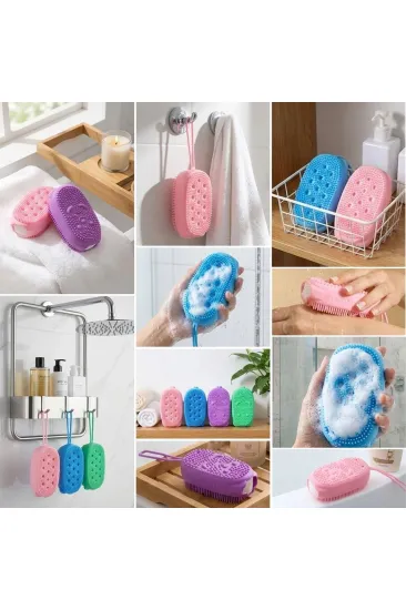 Peeling Etkili Süngerli Silikon Banyo Lifi – Asma Kancalı Duş Kesesi (5637) Peeling Etkili Süngerli Silikon Banyo Lifi – Asma Kancalı Duş Kesesi (5637)