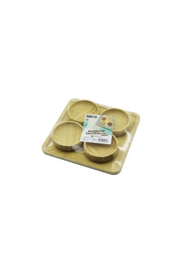 AHŞAP BAMBU 5PCS ÇEREZLİK - LOKUMLUK KASE SETİ 22X22CM (5637) AHŞAP BAMBU 5PCS ÇEREZLİK - LOKUMLUK KASE SETİ 22X22CM (5637)