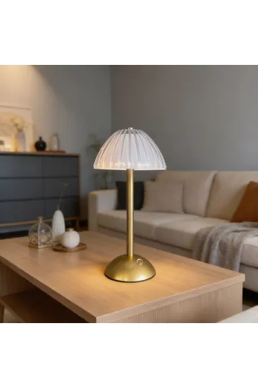 Uzun Mantar Çizgili Model LED Masa Lambası – Dokunmatik, 3 Renk Işık Modlu, Şarjlı Dekoratif Gece Lambası (5637) Uzun Mantar Çizgili Model LED Masa Lambası – Dokunmatik, 3 Renk Işık Modlu, Şarjlı Dekoratif Gece Lambası (5637)