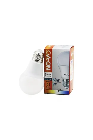 NO-VO 9W=60W E27 BEYAZ LED AMPUL 6500K - 810Lm (5637) NO-VO 9W=60W E27 BEYAZ LED AMPUL 6500K - 810Lm (5637)