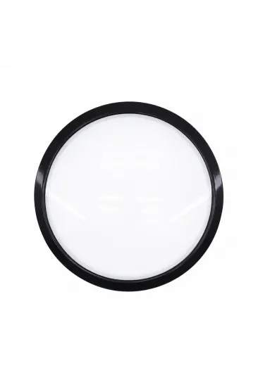 20W SİYAH METAL KASA SIVA ÜSTÜ YUVARLAK LEDLİ GLOP ARMATÜR IP20 6500K - 1800Lm E1212/S (5637)