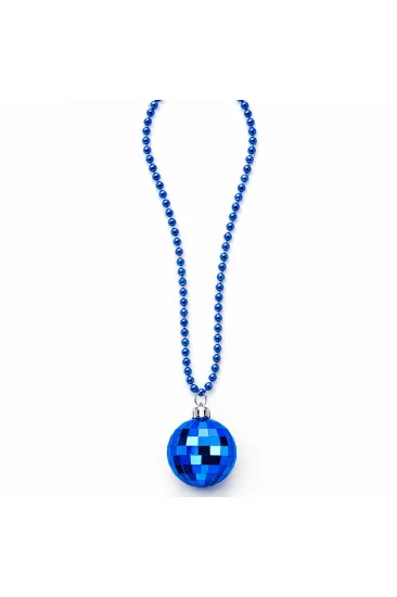 Retro Disko Topu Şekilli 80'ler 90'lar Mavi Renk Plastik Kolye (5637) Retro Disko Topu Şekilli 80'ler 90'lar Mavi Renk Plastik Kolye (5637)