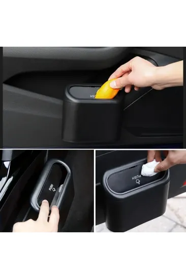 Araç İçi Takılarak Sabitlenebilen Mini Kapaklı Çöp Kovası (5637) Araç İçi Takılarak Sabitlenebilen Mini Kapaklı Çöp Kovası (5637)