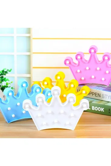 3D Dekoratif Pilli Kraliçe Tacı Model Led Masa ve Gece Lambası (5637) 3D Dekoratif Pilli Kraliçe Tacı Model Led Masa ve Gece Lambası (5637)