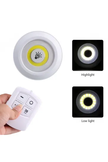 Uzaktan Kumandalı Yapışkanlı 3’lü Led Spot Lamba (5637) Uzaktan Kumandalı Yapışkanlı 3’lü Led Spot Lamba (5637)
