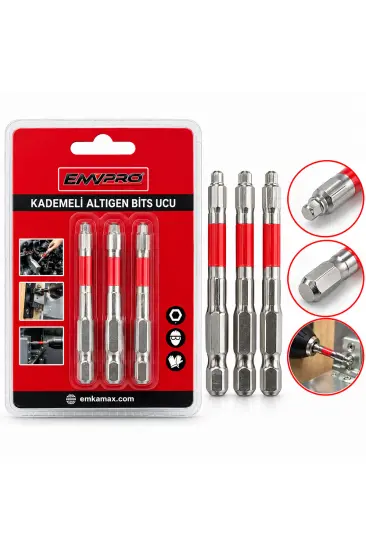 3PCS KADEMELİ ALYAN BİTS UCU - ÇOK FONSİYONLU 65MM/2.56 OIN (5637) 3PCS KADEMELİ ALYAN BİTS UCU - ÇOK FONSİYONLU 65MM/2.56 OIN (5637)