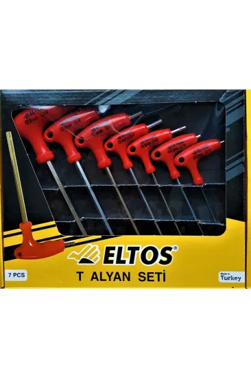 Alyan Takımı 7 Parça T Tipi Allen - Eltos (5637) Alyan Takımı 7 Parça T Tipi Allen - Eltos (5637)