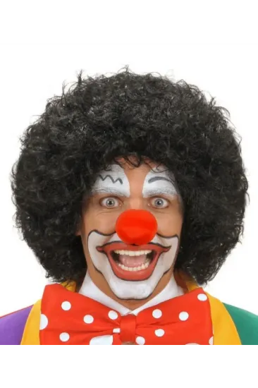 Siyah Renk Kıvırcık Afro Bonus Peruk Saç ve Kırmızı Sünger Burun Seti (5637) Siyah Renk Kıvırcık Afro Bonus Peruk Saç ve Kırmızı Sünger Burun Seti (5637)