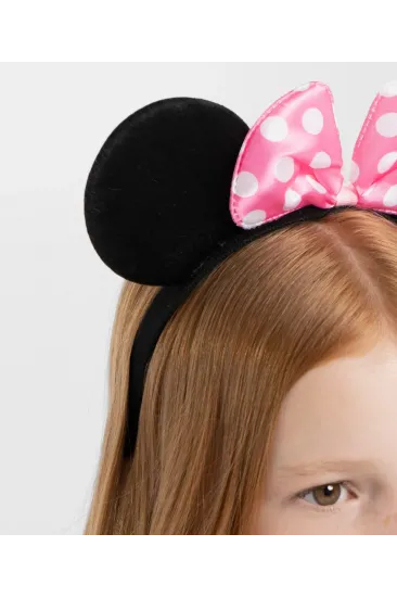 Pembe Fiyonklu Minnie Mouse Tacı Mini Kulak (5637) Pembe Fiyonklu Minnie Mouse Tacı Mini Kulak (5637)