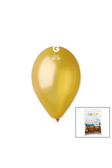 GM-110-39 METALİK - ALTIN BALON 11'' - 28CM - 100 PARÇA (5637) GM-110-39 METALİK - ALTIN BALON 11'' - 28CM - 100 PARÇA (5637)