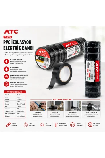 10 ADET LÜX SİYAH PVC İZOLASYON ELEKTRİK BANDI 0.13X19X11YDS 10MM - 1 PAKET GÖNDERİLİR - 1 PAKET İÇİNDE 10 ADET BANT VARDIR (5637) 10 ADET LÜX SİYAH PVC İZOLASYON ELEKTRİK BANDI 0.13X19X11YDS 10MM - 1 PAKET GÖNDERİLİR - 1 PAKET İÇİNDE 10 ADET BANT VARDIR (5637)