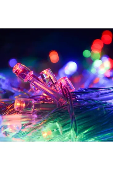 10 Metre 100 Ledli 8 Fonksiyonlu Karışık Renkli RGB Led Lamba (5637) 10 Metre 100 Ledli 8 Fonksiyonlu Karışık Renkli RGB Led Lamba (5637)