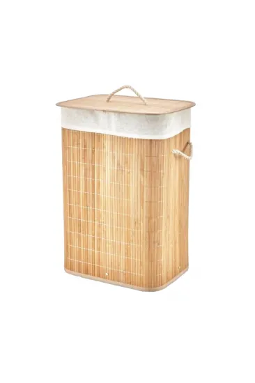 DİKDÖRTGEN BAMBU AHŞAP KİRLİ ÇAMAŞIR SEPETİ 40X30X60CM SEYYAR KAPAKLI İÇİ BEZLİ İP KULPLU (5637) DİKDÖRTGEN BAMBU AHŞAP KİRLİ ÇAMAŞIR SEPETİ 40X30X60CM SEYYAR KAPAKLI İÇİ BEZLİ İP KULPLU (5637)