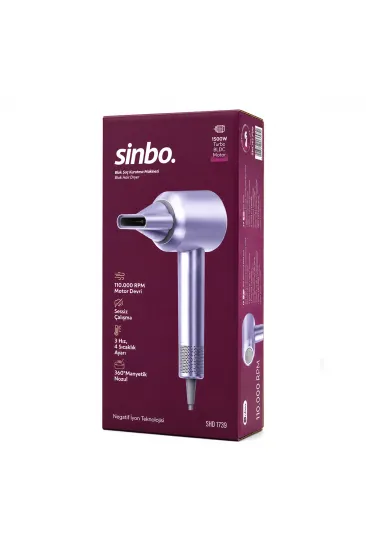 MAVİ BLDC TURBO MOTOR SAÇ KURUTMA - ŞEKİL MAKİNESİ 1500W 3-KDM.HIZ 4-KDM.ISIAYAR=SICAK-ILIK-HAFİF-SOĞUK SHD-1739 (5637)