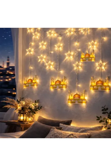 3MT FİŞLİ - EKLEMELİ RAMAZAN DEKOR LAMBA - PERDE LED SARI CAMİ - YILDIZ EKL-09-03 (5637) 3MT FİŞLİ - EKLEMELİ RAMAZAN DEKOR LAMBA - PERDE LED SARI CAMİ - YILDIZ EKL-09-03 (5637)