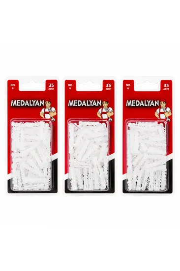 420 ADET NO-6 DÜBEL BEYAZ - PLASTİK 12X35PCS (5637) 420 ADET NO-6 DÜBEL BEYAZ - PLASTİK 12X35PCS (5637)