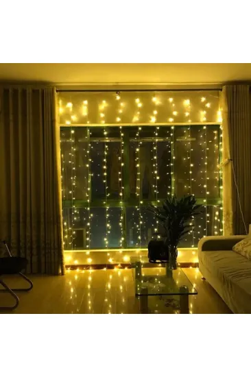 8 Fonksiyonlu 200 Led 10 Saçak Şerit Led 2x2 Perde İp Led (Gün Işığı) (5637) 8 Fonksiyonlu 200 Led 10 Saçak Şerit Led 2x2 Perde İp Led (Gün Işığı) (5637)