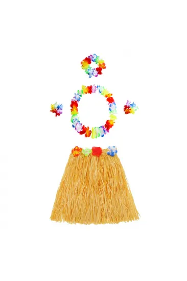 Luau Aloha Hawaii Kolye Etek Taç ve Bileklik Seti Turuncu (5637) Luau Aloha Hawaii Kolye Etek Taç ve Bileklik Seti Turuncu (5637)