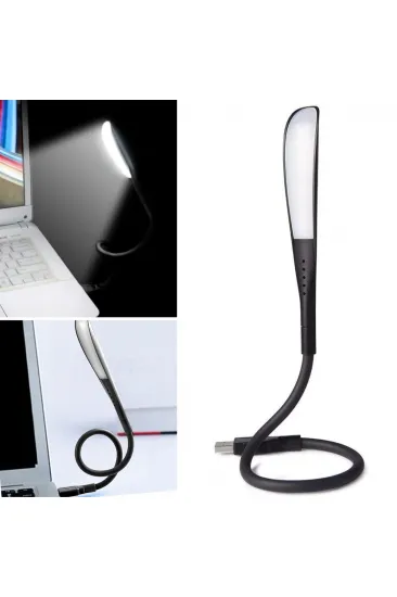USB Girişli 14 Ledli 3 Kademeli Dokunmatik Masa/Kitap Okuma Lambası Ledi Siyah (5637)