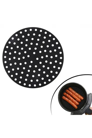 Siyah Isıya Dayanıklı Yıkanılabilir Silikon Fırın Ve Airfryer Yuvarlak Model Pişirme Matı 20 Cm (5637) Siyah Isıya Dayanıklı Yıkanılabilir Silikon Fırın Ve Airfryer Yuvarlak Model Pişirme Matı 20 Cm (5637)