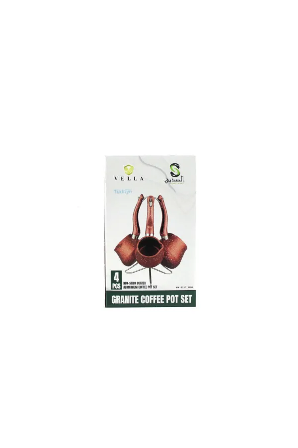 4PCS 230-280-380ML GRANİT - ÇELİK CEZVE RENKLİ METAL STANDLI (5637) 4PCS 230-280-380ML GRANİT - ÇELİK CEZVE RENKLİ METAL STANDLI (5637)