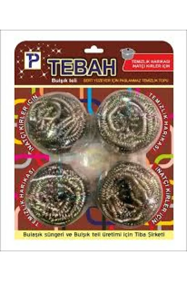 4 PARÇA BULAŞIK TOP TELİ (5637) 4 PARÇA BULAŞIK TOP TELİ (5637)