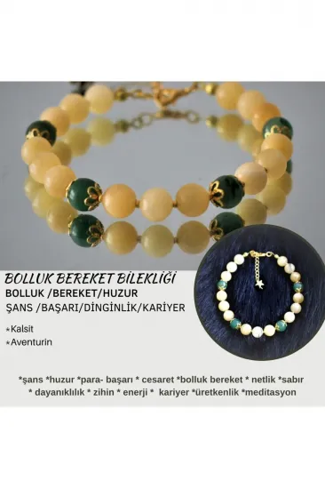 Gerçek Doğal Taş Aventurin Kalsit Değerli Taş Bileklik Gerçek Doğal Taş Aventurin Kalsit Değerli Taş Bileklik