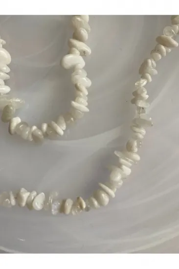 Ay Taşı Doğal Taş Kolye Bileklik Set Ay Taşı Doğal Taş Kolye Bileklik Set