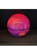 360 Derece Dönen LED Işıklı Mavi Dünya Küresi 360 Derece Dönen LED Işıklı Mavi Dünya Küresi