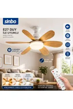 Tavan Vantilatörü ve LED Avize - Uzaktan Kumandalı - 6 Kanatlı - 52 cm Tavan Vantilatörü ve LED Avize - Uzaktan Kumandalı - 6 Kanatlı - 52 cm