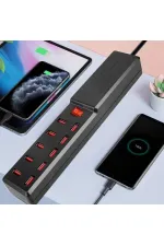 10 Portlu USB Şarj Adaptörü