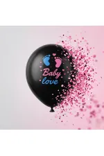 Pembe Konfetili Cinsiyet Balonu Pembe Konfetili Cinsiyet Balonu