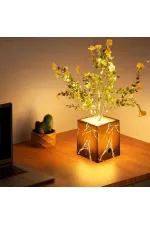 Siyah Saksılı LED Yapay Çiçek Siyah Saksılı LED Yapay Çiçek