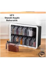 12'li Standlı Kaşıklı Baharatlık Seti 12'li Standlı Kaşıklı Baharatlık Seti