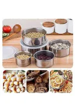 Paslanmaz Çelik Yemek Saklama Kabı Seti Paslanmaz Çelik Yemek Saklama Kabı Seti