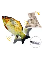 Hareketli Balık Kedi Oyuncağı Şarjlı Hareketli Balık Kedi Oyuncağı Şarjlı