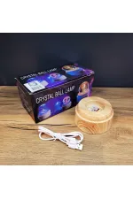 Satürn Tasarımlı Dönen Cam Küre