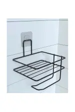 Pratik Yapışkanlı Metal Tuvalet Kağıdı Tutucu Pratik Yapışkanlı Metal Tuvalet Kağıdı Tutucu