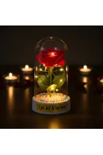 Renkli Toplu Ledli Gül Fanus Renkli Toplu Ledli Gül Fanus