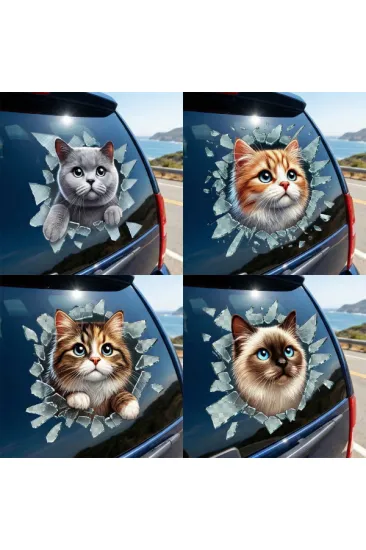 Fulcar Kedi Tasarımlı Araç Stickerı