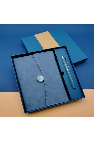 Promosyon Defter Kalem Seti Mavi Renk Promosyon Defter Kalem Seti Mavi Renk