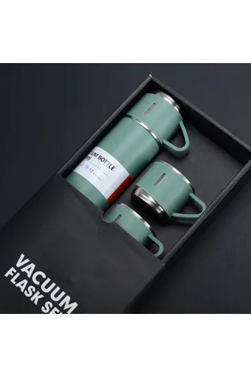 Paslanmaz Çelik Bardaklı Termos Seti 500 ML Paslanmaz Çelik Bardaklı Termos Seti 500 ML
