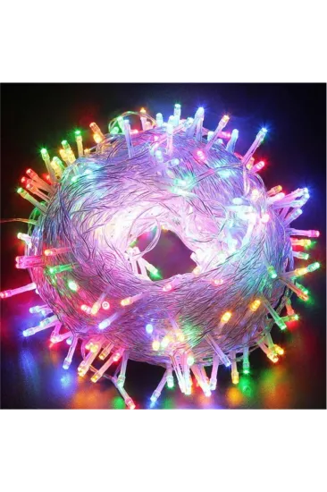 10m 100 Led Boncuk Lamba RGB Işık Şeffaf kablo 10m 100 Led Boncuk Lamba RGB Işık Şeffaf kablo