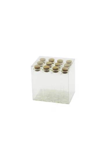Boş Tüp Cam Şişe - 20 ml - Mantar Kapak Boş Tüp Cam Şişe - 20 ml - Mantar Kapak
