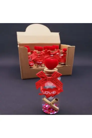 Love Kalpli Dilek Şişesi Love Kalpli Dilek Şişesi