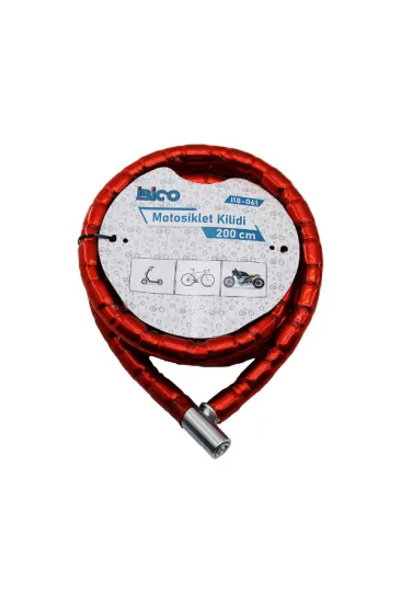 Kırmızı Motor Bisiklet Kilidi 22 mm x 200 cm Kırmızı Motor Bisiklet Kilidi 22 mm x 200 cm